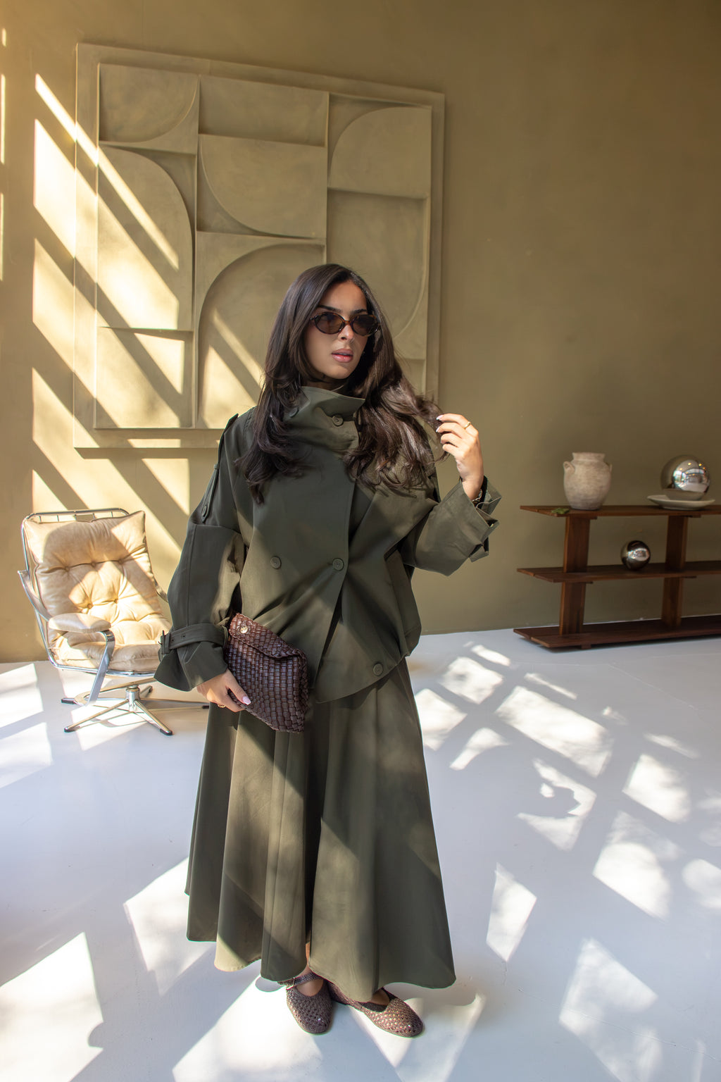 Yara Olive Skirt