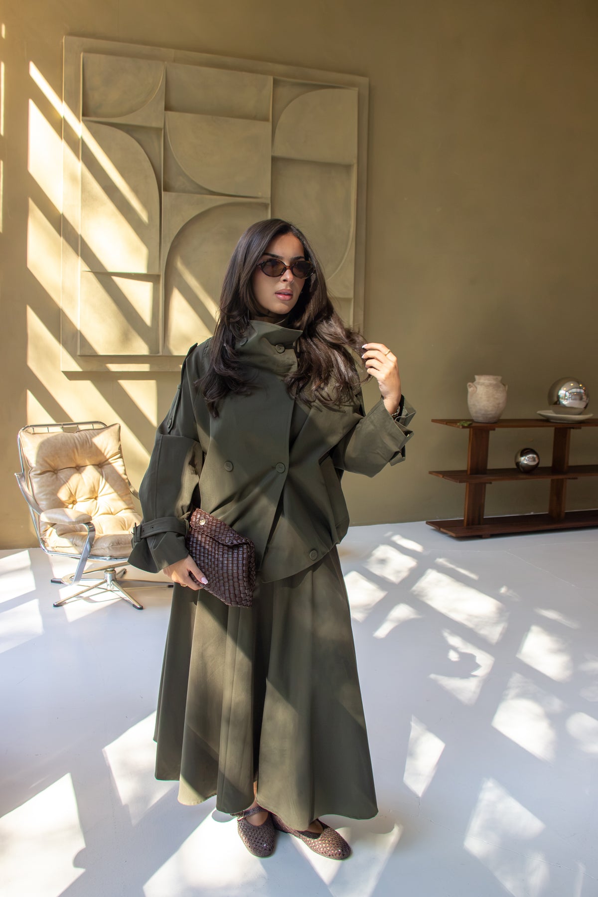 Yara Olive Skirt