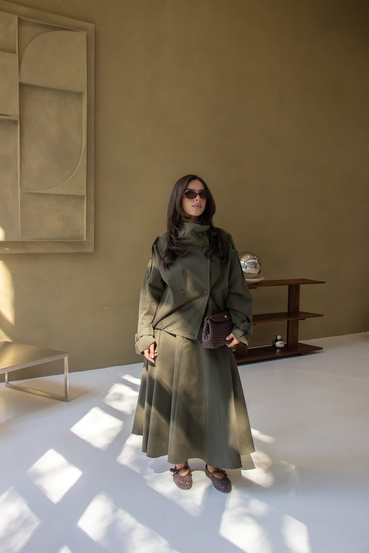 Yara Olive Skirt