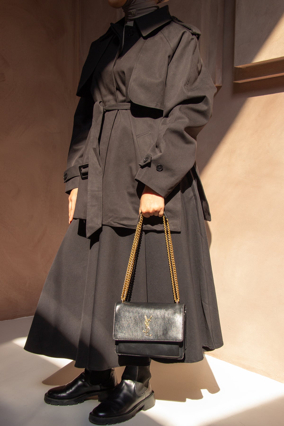 Maya Trench Skirt Matching Set