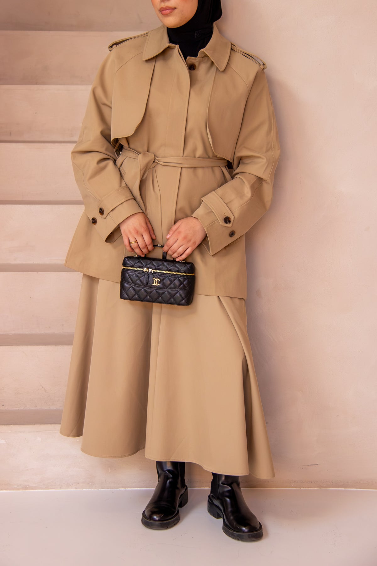 Maya Trench Skirt Matching Set