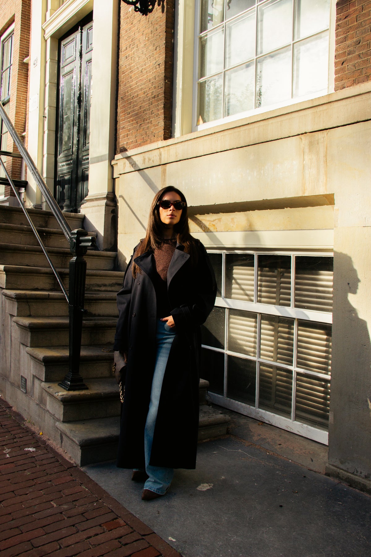 Elena Trench Coat Dark Blue