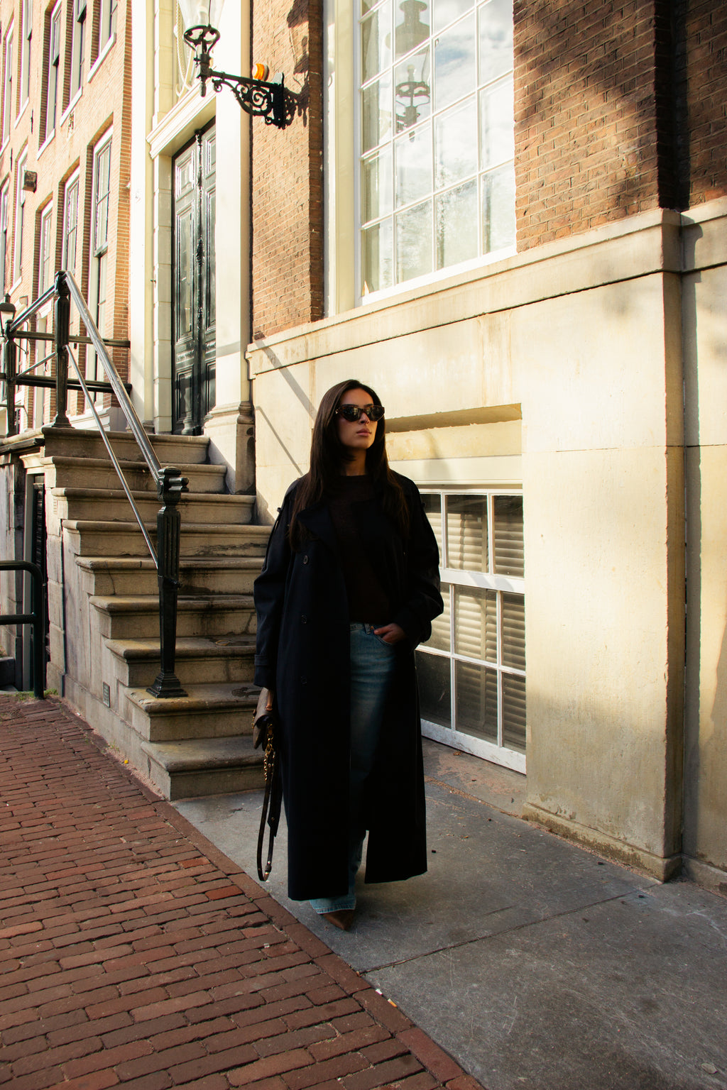 Elena Trench Coat Dark Blue